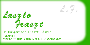 laszlo fraszt business card